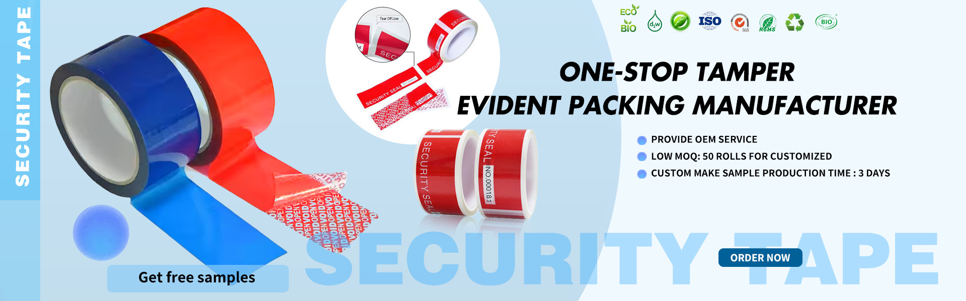 Quality Printable Security Labels Non Residue Security Labels factory
