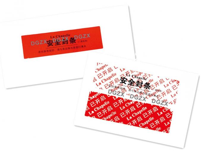 Serial Number Tamper Proof Security Labels Waterproof Face Material