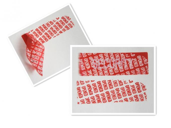 Serial Number Tamper Proof Security Labels Waterproof Face Material