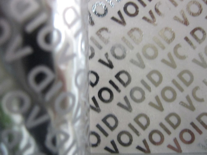 Void Self Adhesive Hologram Security Labels Environmentally Friendly Material