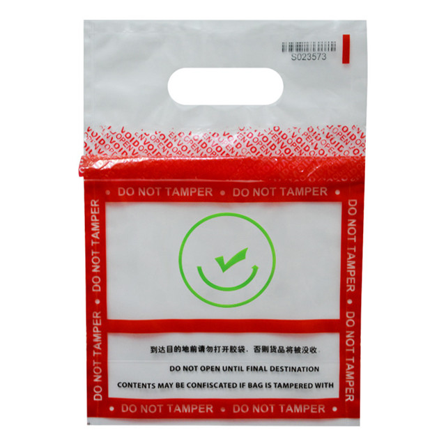 Clear Tamper Evident Security Bags With Multiple Barcode Serial Numbers
