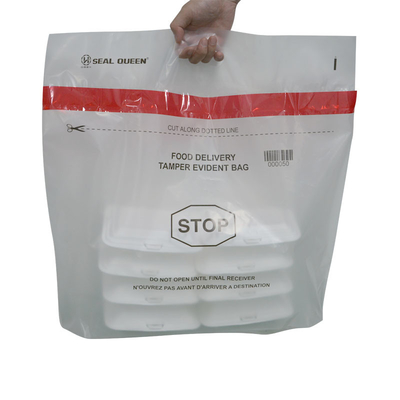 LDPE Custom Food Carrier Tamper Proof Security Bags Self Sealing