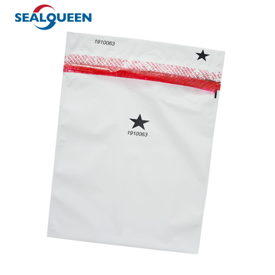 Tamper Evident Custom Plastic Security Deposit Bags Safety Packing Self Seal