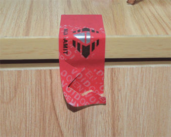 Strong Adhesive Non Residue Security Labels Applied for Wooden Box