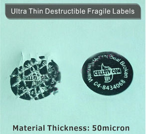 High Brittle White Security Labels Stickers Strong Adhesive Difficult Remove For Screw