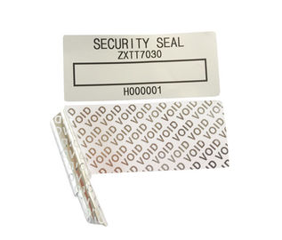 Low Residue VOID Printable Security Labels With Matt / Glossy Silver