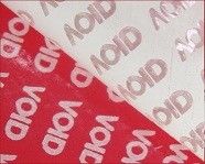 Red VOID Tamper Evident Label Material Anti - Counterfeit Low Residue