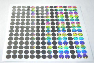 Tamper Evident Void Hologram Security Stickers / Hot Stamp Stickers Glossy Varnish