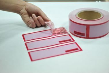 Digital Number Printed Packing Tape / Tamper Seal Stickers With Perforation 100mm