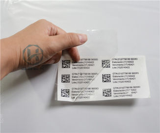 Die Cut Transparent Self Adhesive Stickers Labels For Plastic Carton