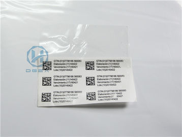 Die Cut Transparent Self Adhesive Stickers Labels For Plastic Carton