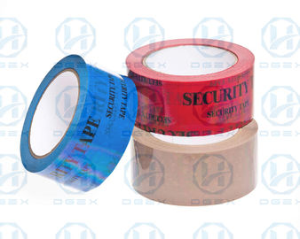 Self Adhesive High Residue Tamper Evident Security Tape For Carton Box Sealing