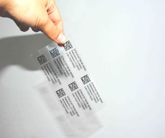 Die Cut Transparent Self Adhesive Tamper Evident Security Labels For Plastic Carton