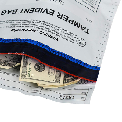 Transparent Customized Tamper Evident Bank Cash Security Bags