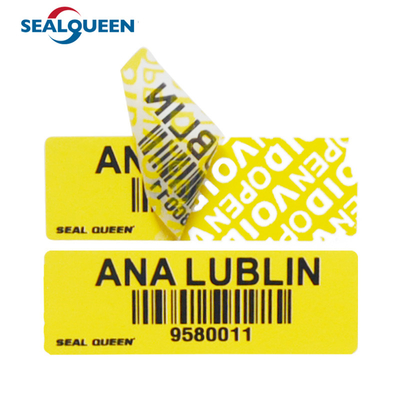 Strong Adhesive Seal Warranty Void Label Tamper Evident Security Package