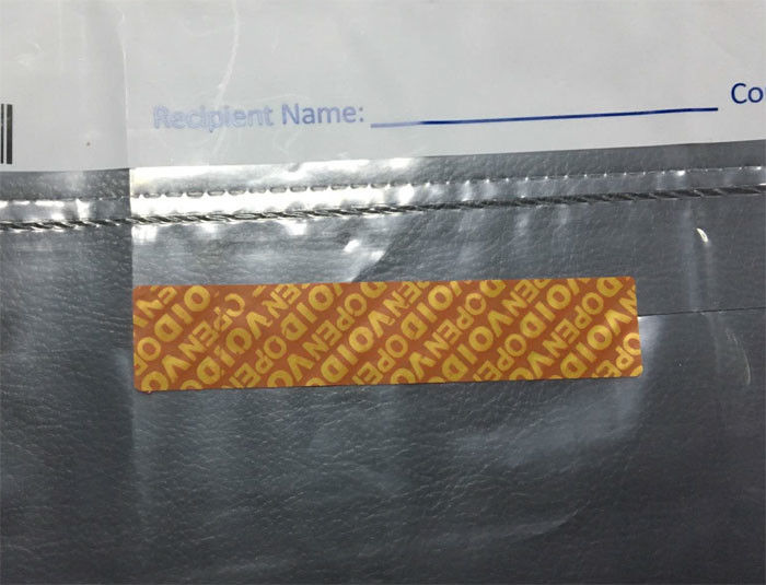 Special Glue Tamper Evident Labels / Security Seal Labels For Zip Lock Bag