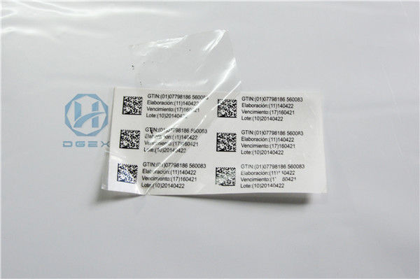 Die Cut Transparent Self Adhesive Stickers Labels For Plastic Carton