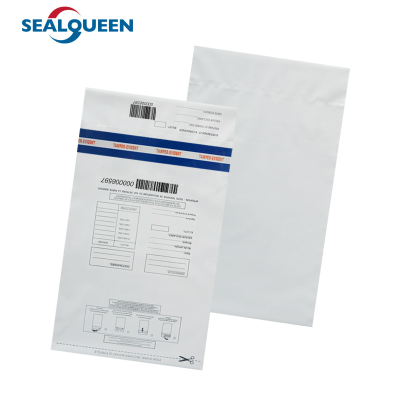 Custom Tamper Evident Plastic Packing Bag Courier Security Self Seal Bag