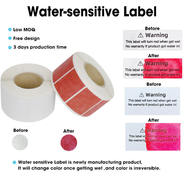 Water Sensitive Sticker Turn Red When Got Wet Device Potential Damage ...
