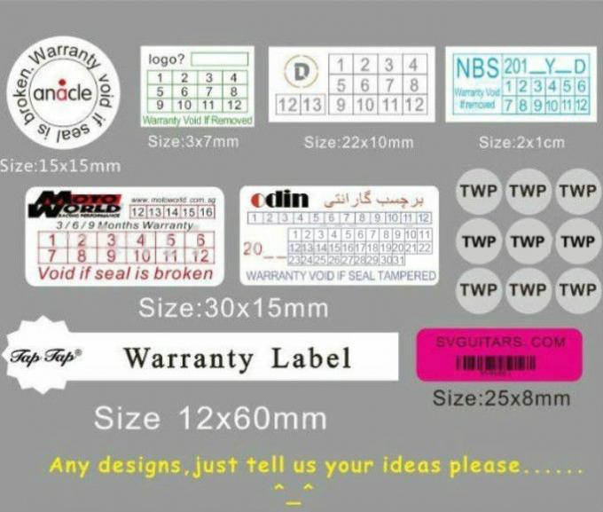 Special Broken Ultra Tamper Proof Stickers , Irremovable Security Seal