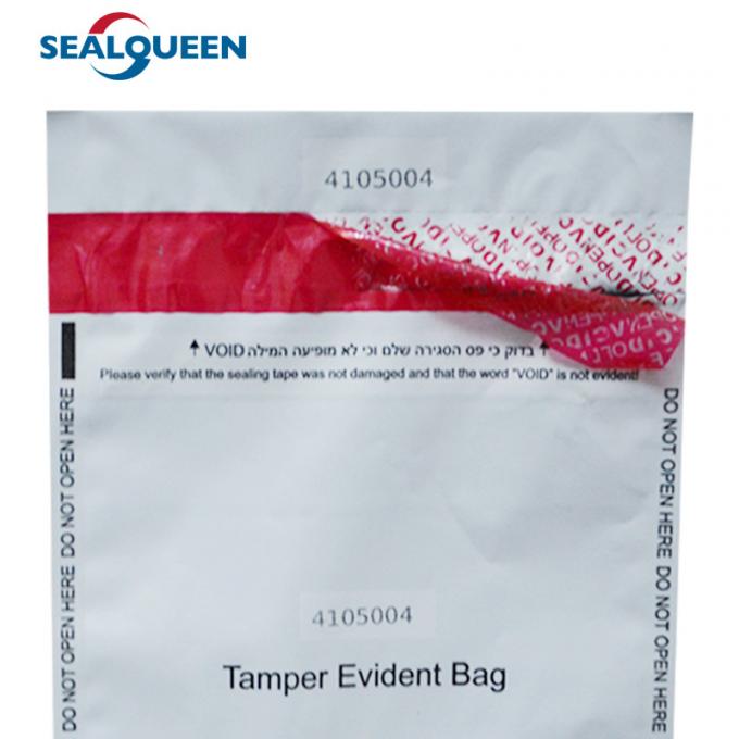 Plastic Self Sealing Tamper Evidence Security Bag Tamper Proof